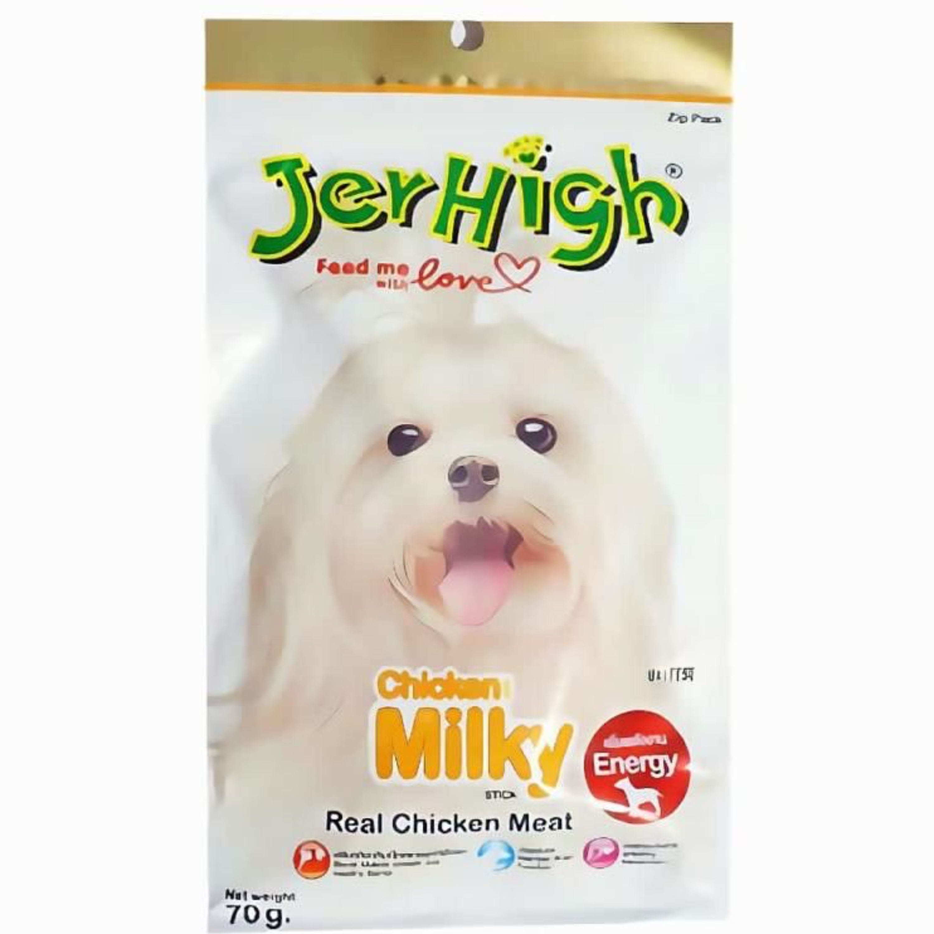 تشویقی سگ جرهای jerhigh مدل MILKY وزن 70 گرم