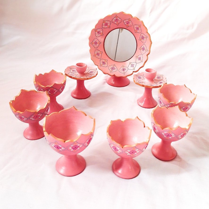 هفت سین سفالی نقطه کوبی شده 10تیکه