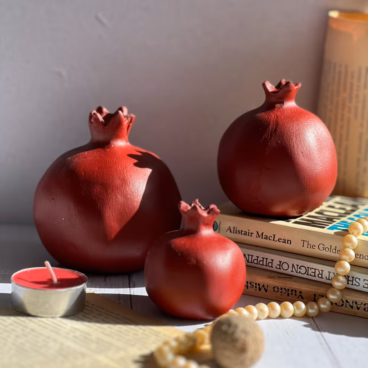 انار دکوری پلی استر(11و9و7سانتی)