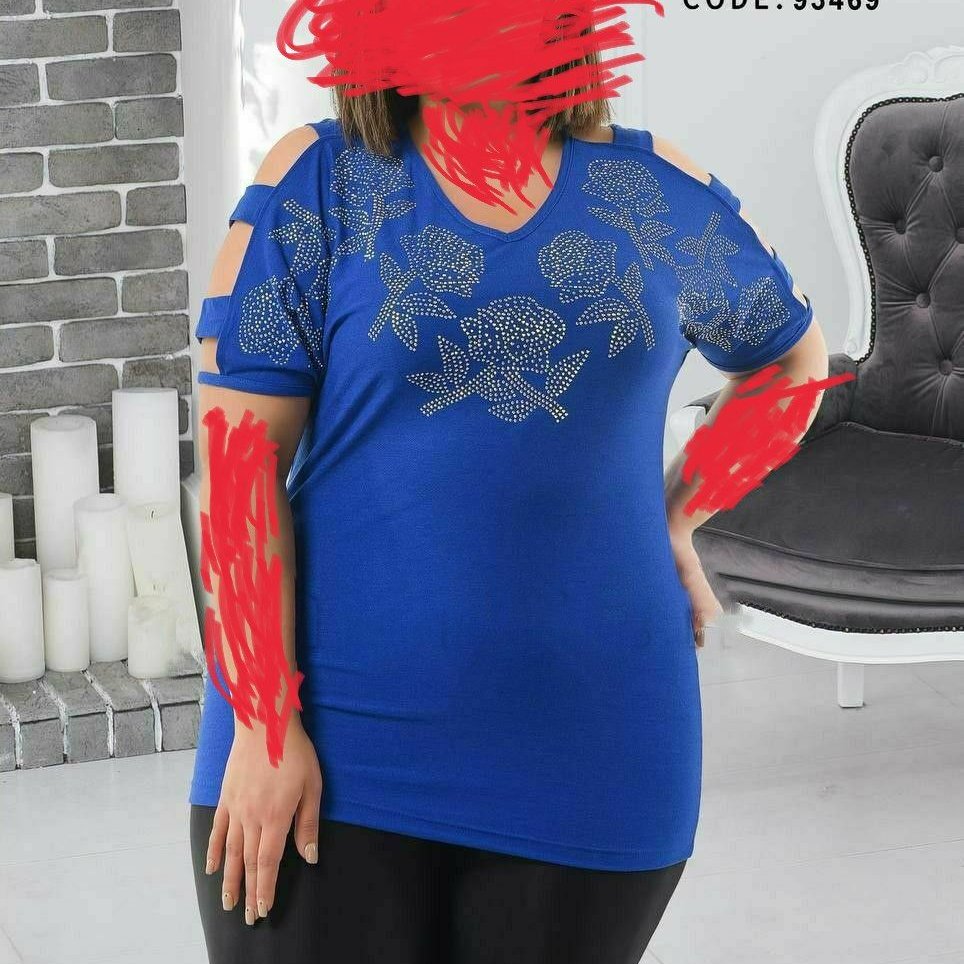 تونیک سایز بزرگ نگین دار000