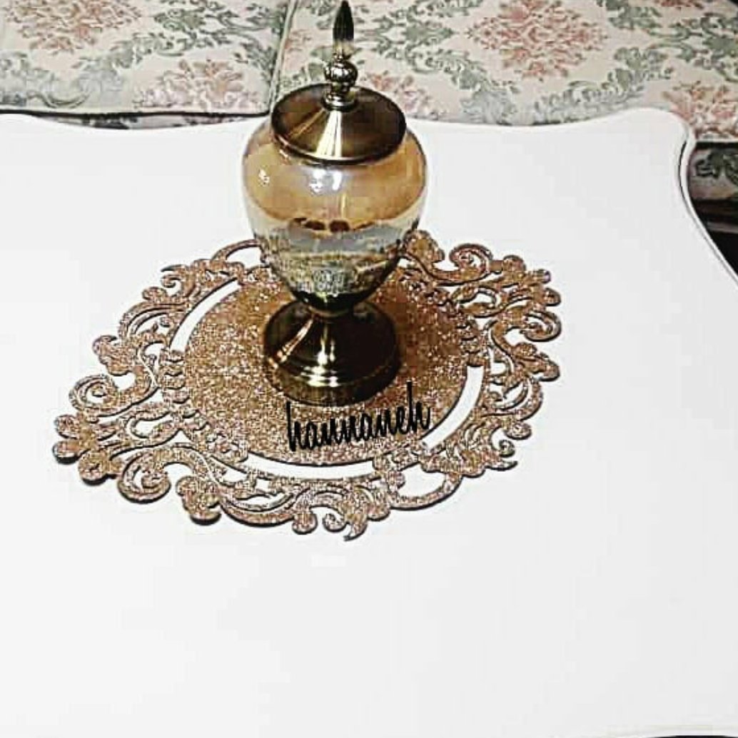 رومیزی عسلی چرم اکلیلی