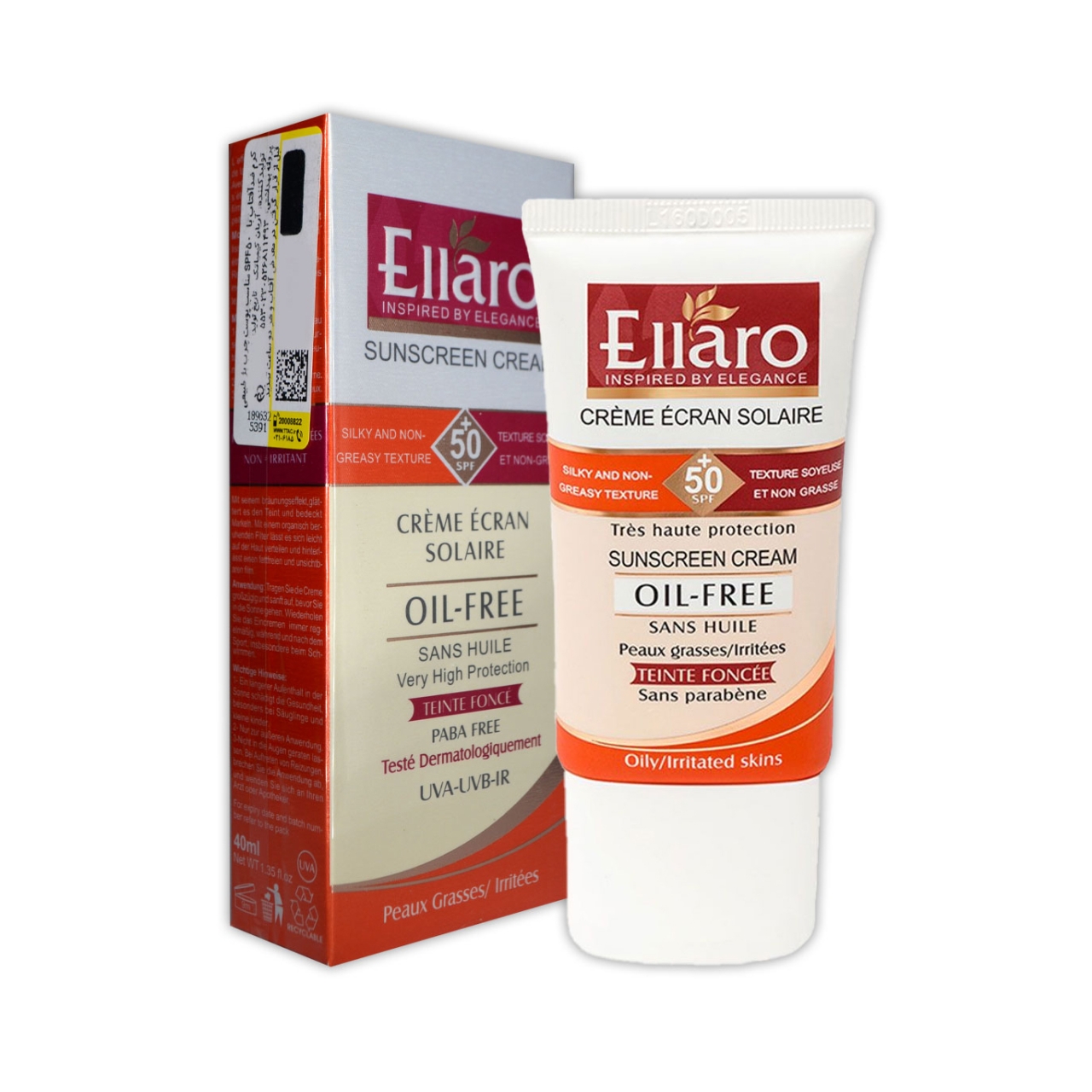 کرم ضد آفتاب الارو SPF50 مدل TEINTE FONCEE بژ طبیعی حجم 40 میلی لیتر