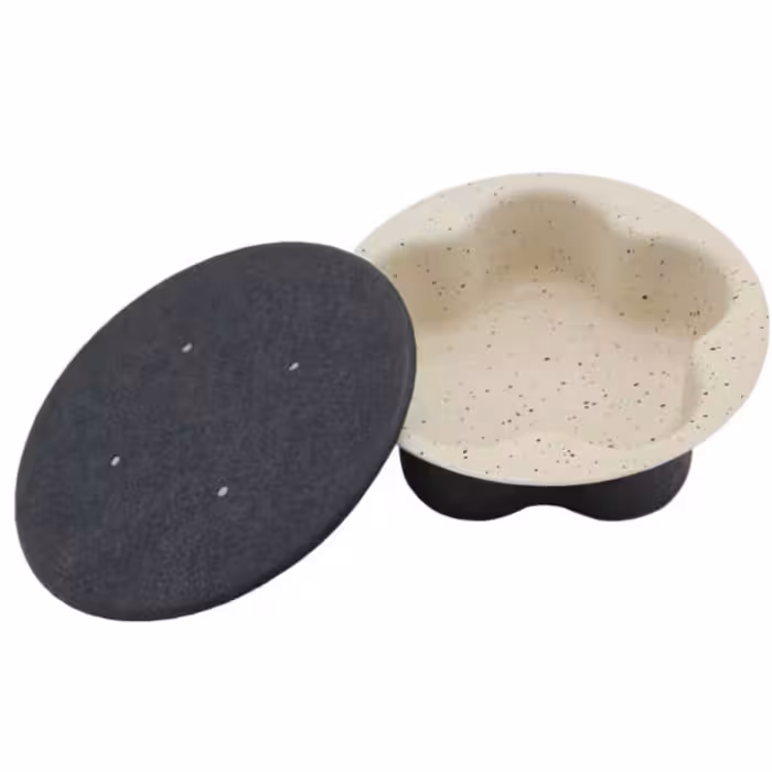 قالب ته چین ( کته پز ) گرانیتی درب دار دو نفره مدل گل 