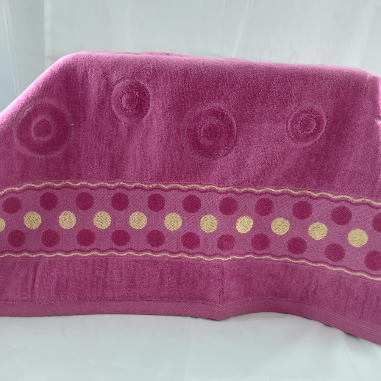 حوله استخری حریر صورتی کد2