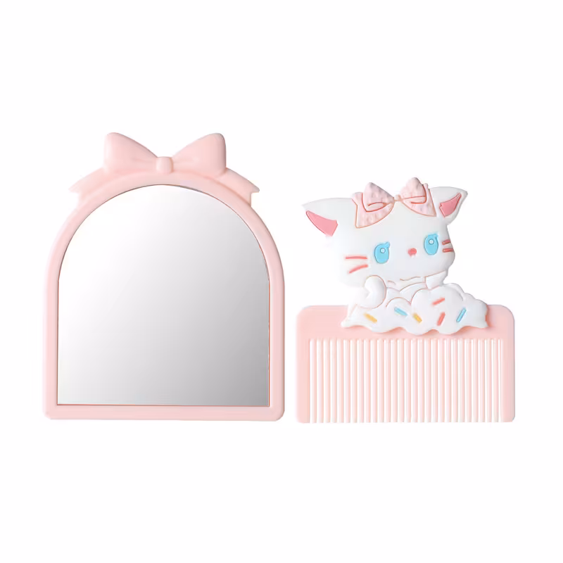 آینه و شانه جیبی مینیسو مدل LOLITA مجموعه 2 عددی