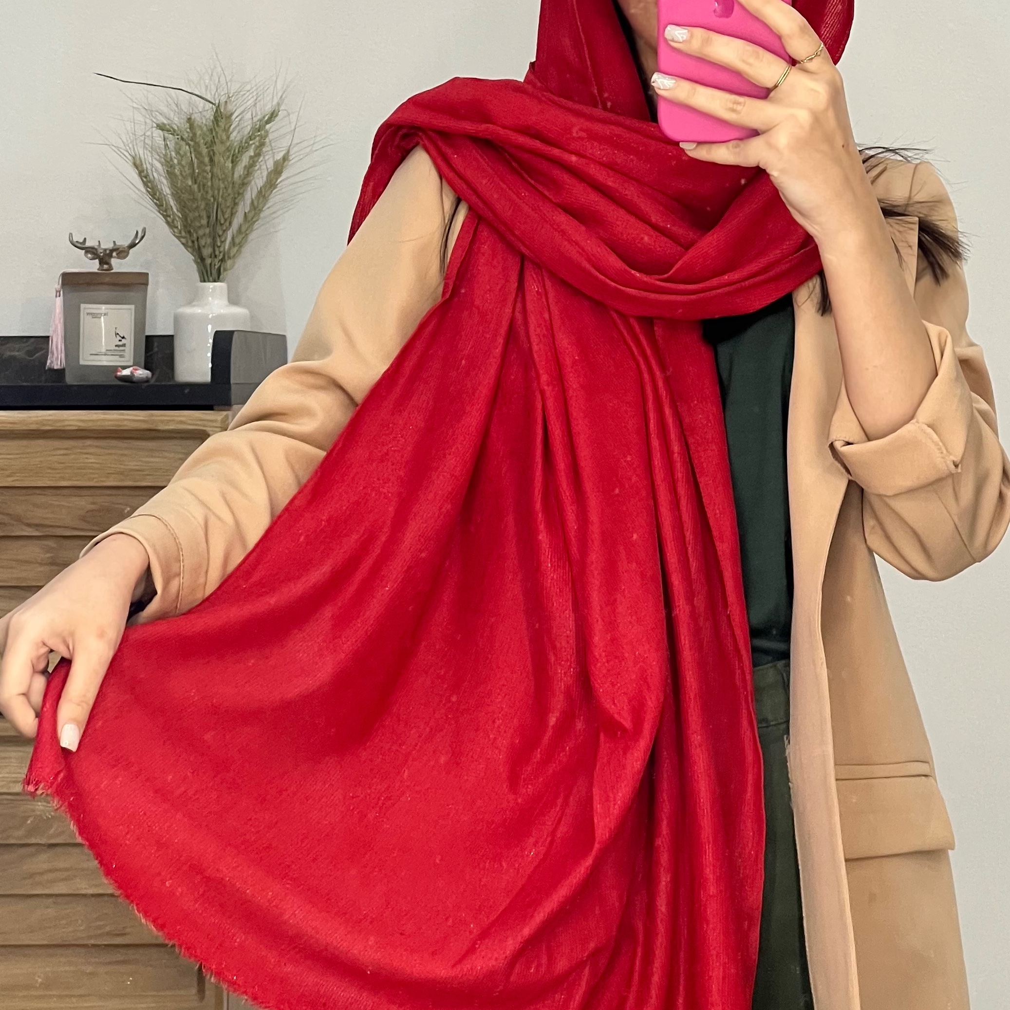 شال ساده تک رنگ 5