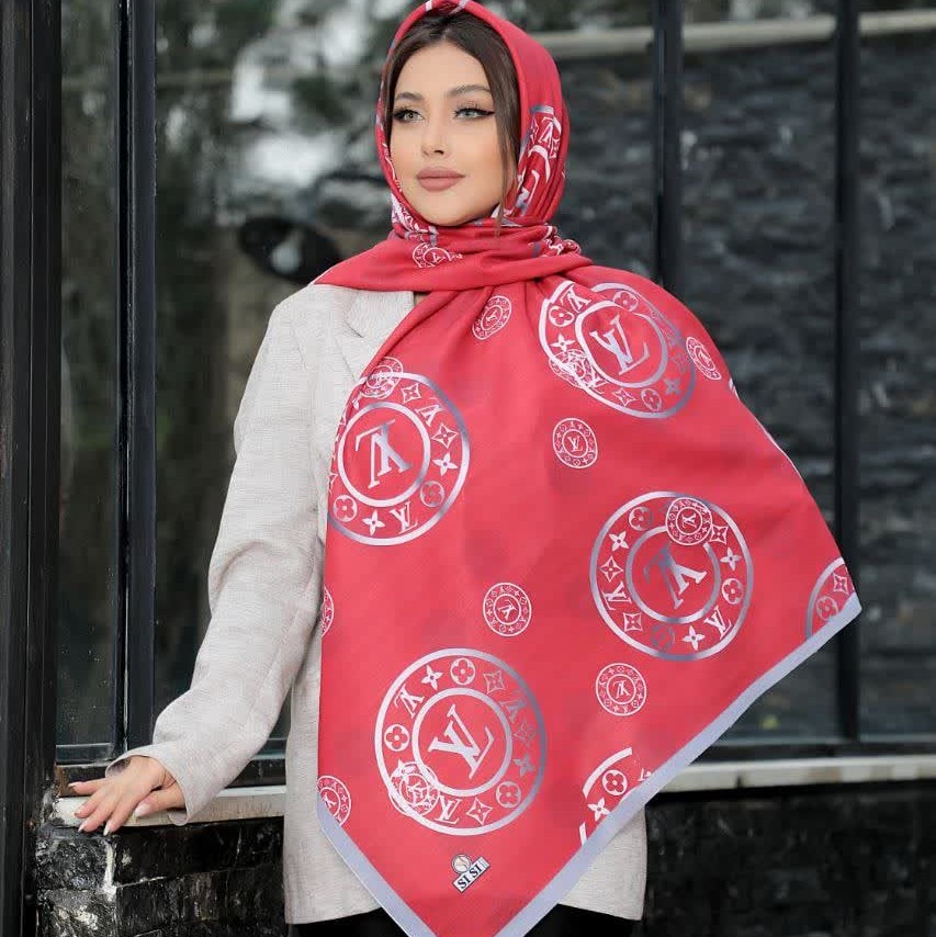 کالکشن روسری نخی دور دست دوز رنگ سال با ارسال رایگان