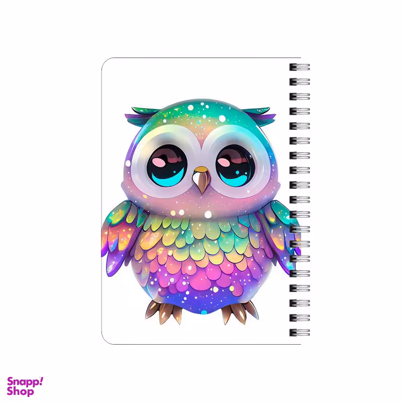 دفترچه یادداشت بامبیلیپ مدل چوبی طرح جغد برق برقی کد 4491359