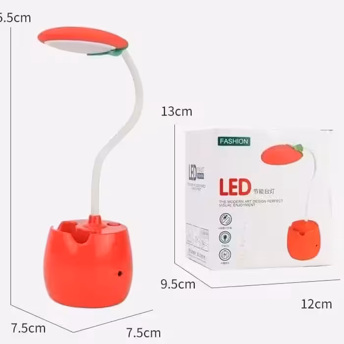 چراغ مطالعه ال ای دی جا موبای دار شارژی طرح توت فرنگی