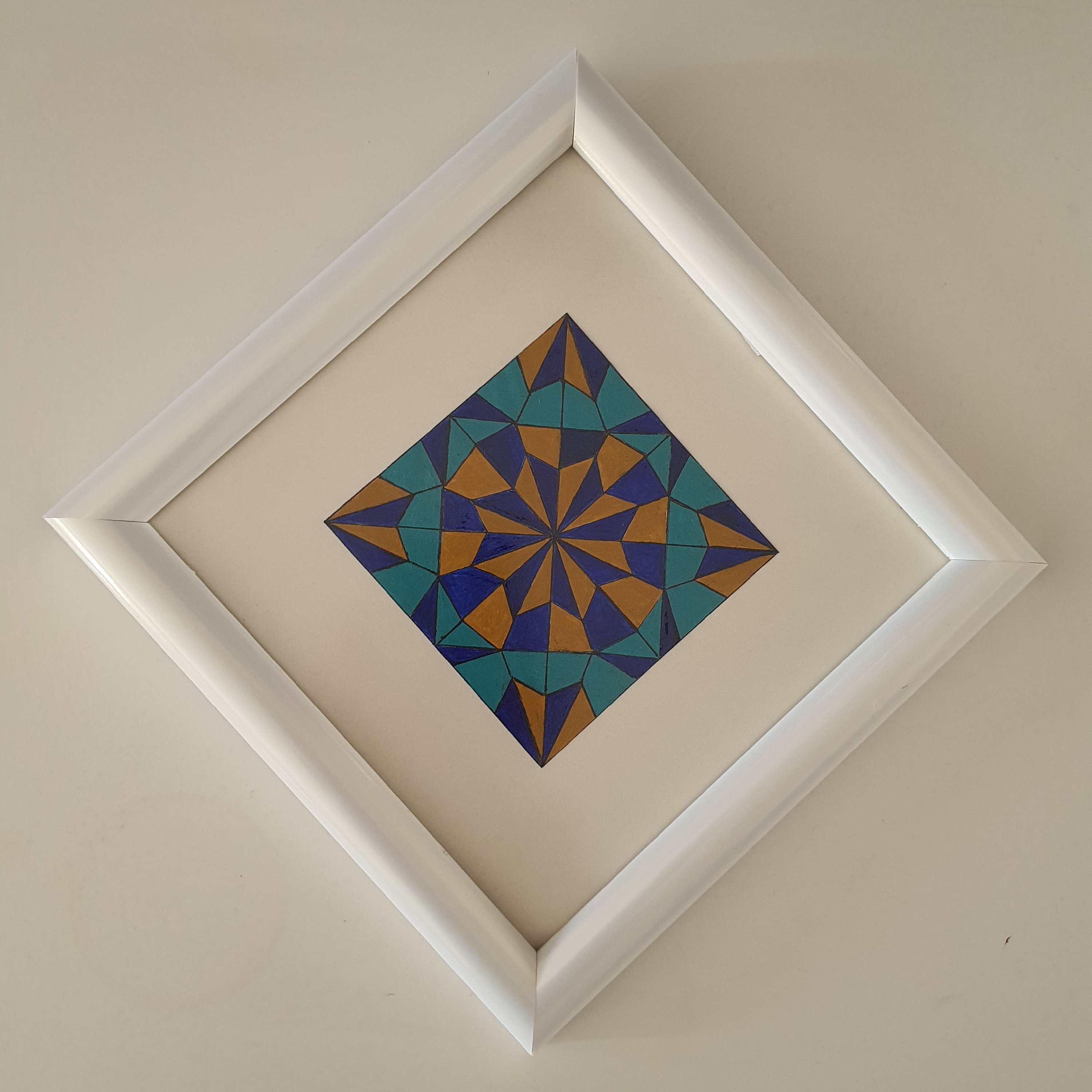 تابلوی ترسیمی هنری 
ابعاد : 20*20 cm 
وزن : 500 کیلوگرم 
رنگ : سفید - فیروزه ای