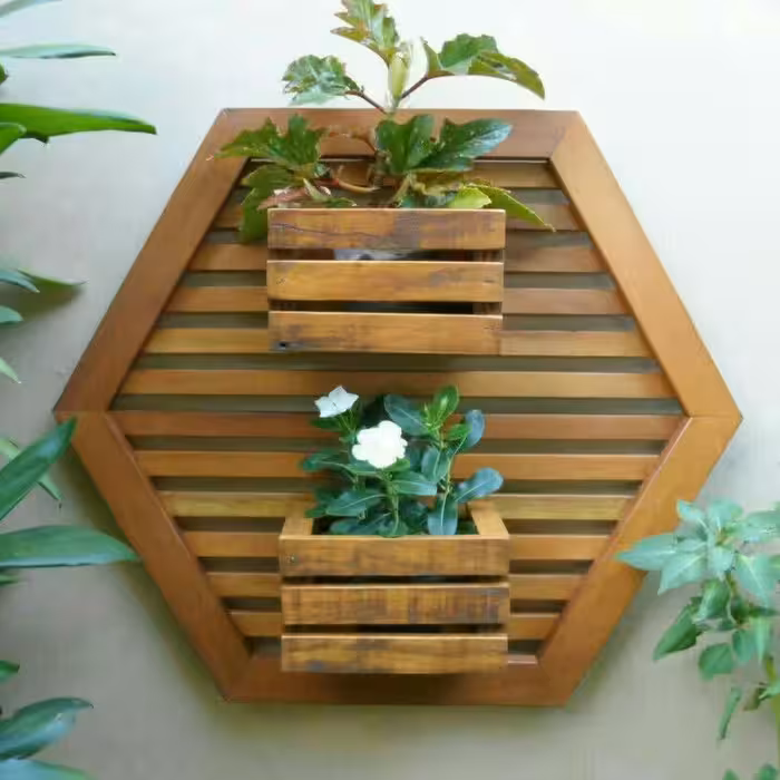 فلاورباکس دیواری گل و کاکتوس 201