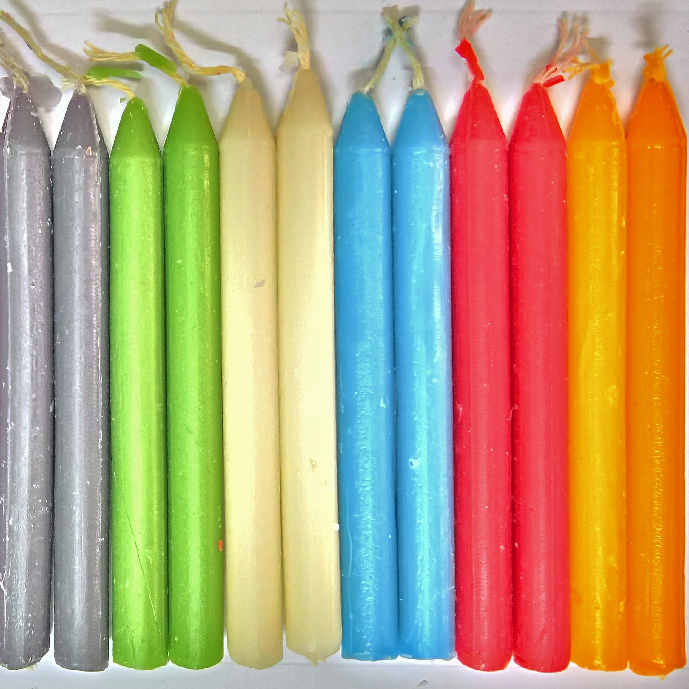 شمع قلمی 10 سانتی رنگی بسته (100 عددی ) (پس کرایه)