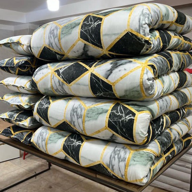 رو تشکی+روبالشتی طرح موزائیکی