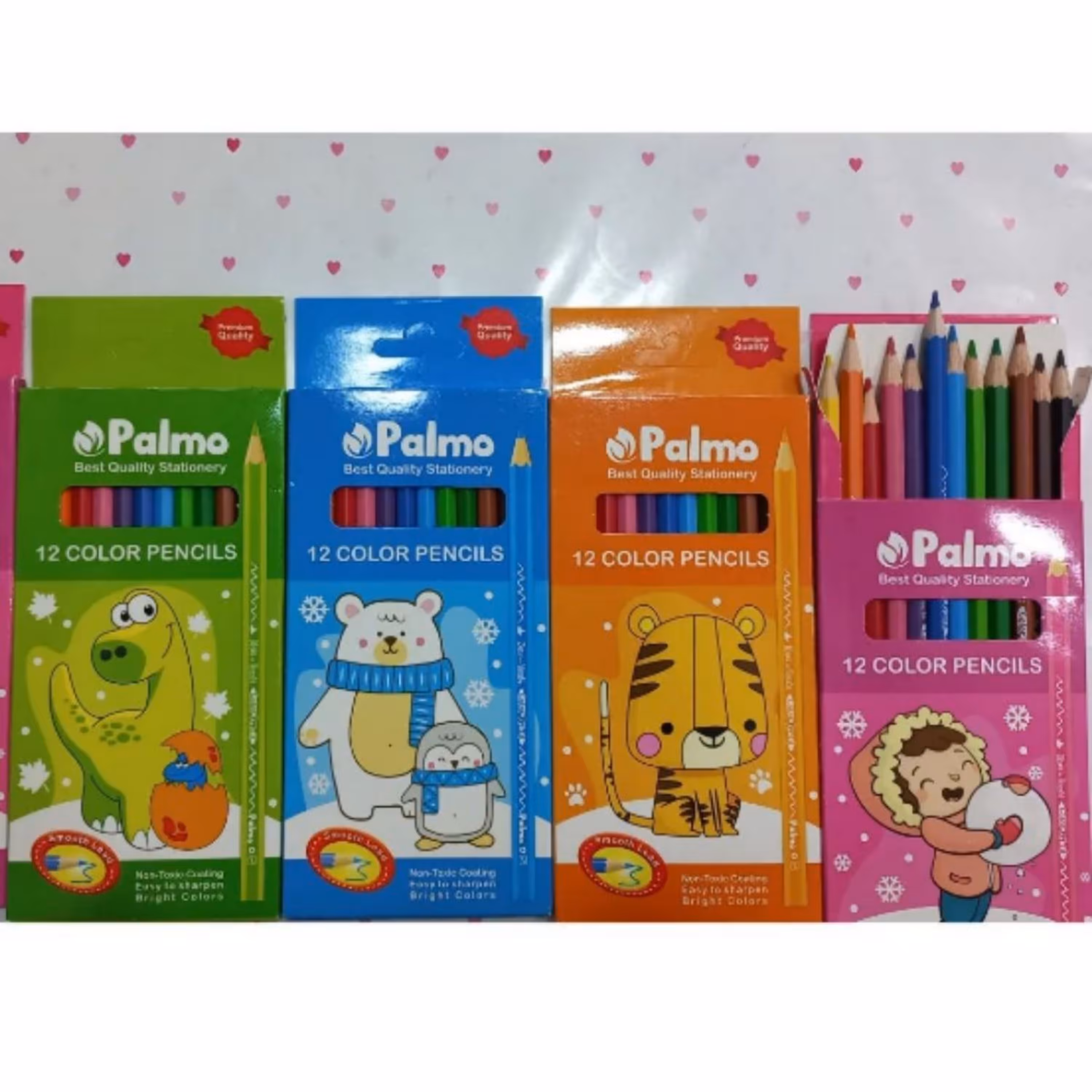 مداد رنگی مقوایی 12 رنگ پالمو پک 2 عددی