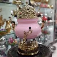 سماور گازی  تینا،6 لیتری رنگ صورتی ، دارای ترموکوبل