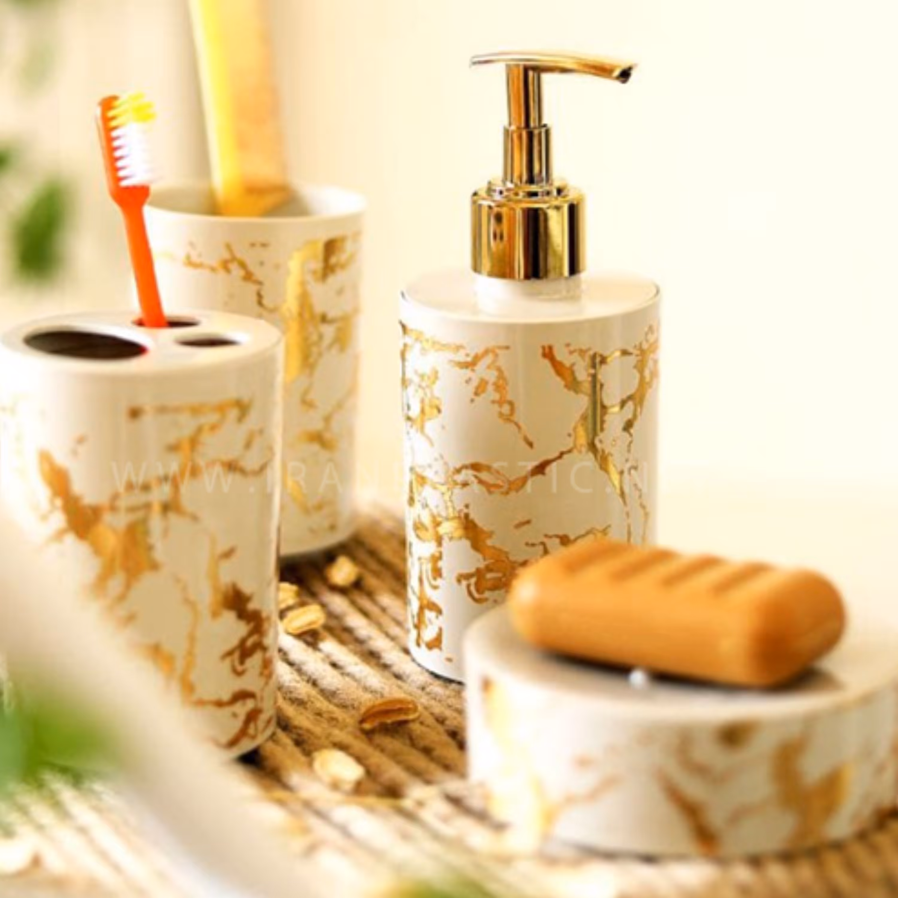 ست سرویس بهداشتی 7 پارچه طرح ماربل