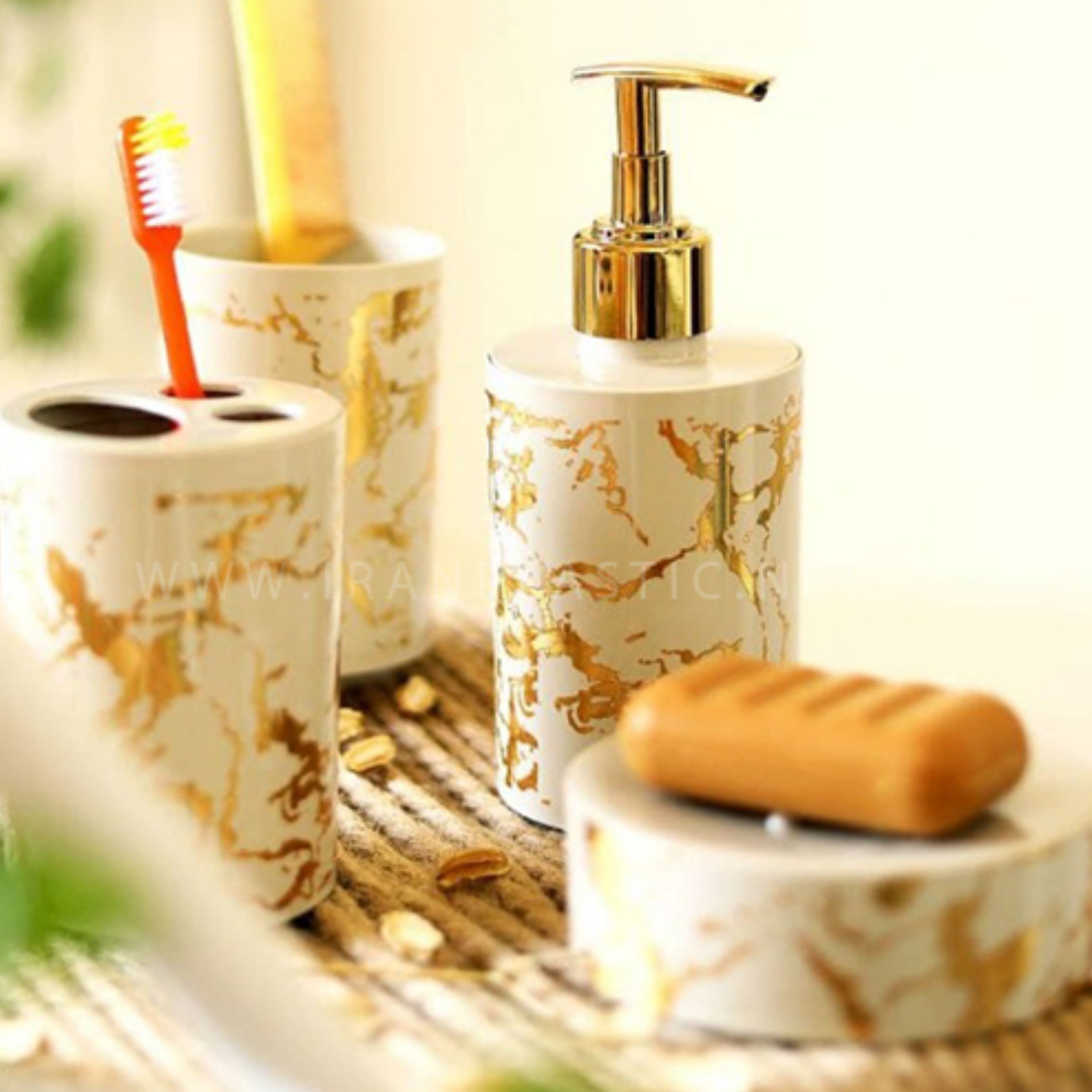 ست سرویس بهداشتی 7 پارچه طرح ماربل