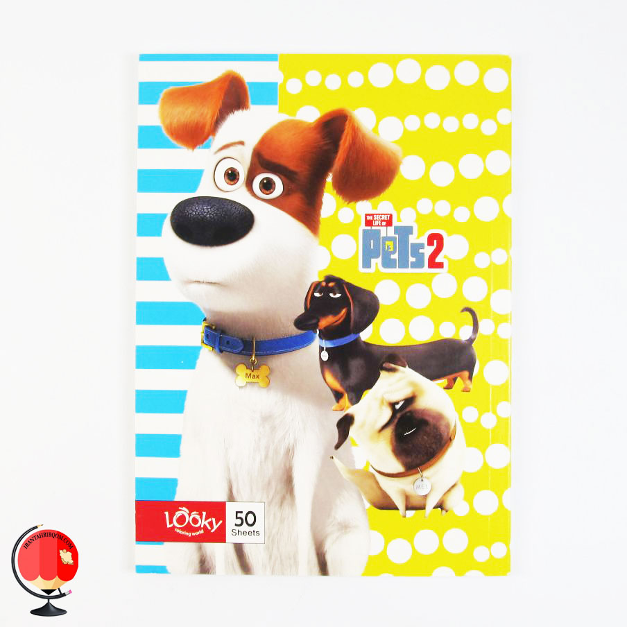 دفتر مشق 50 برگ طرح سگ لوکی