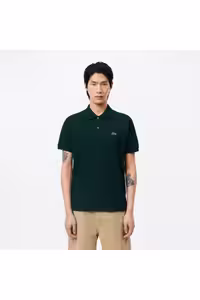 تی شرت یقه پولو سبز مردانه چوگان کلاسیک Fit L1212 Lacoste