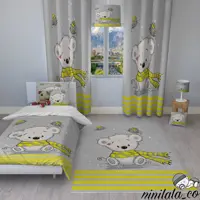 ست روتختی مخمل و فرشینه اسپرت کودک طرح خرس مهربون