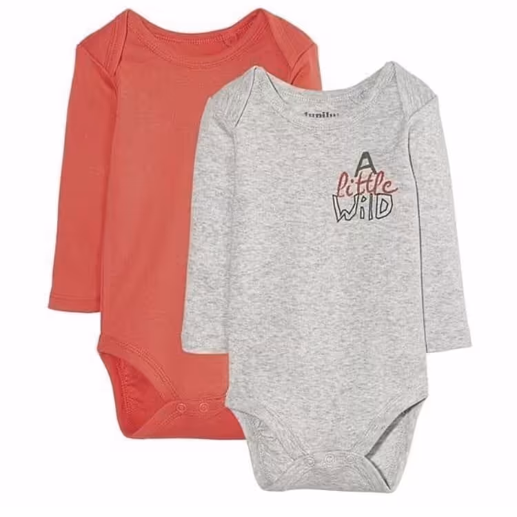 لباس نوزادی بادی زیردکمه بچگانه برند لوپیلو آلمان پک دوتایی