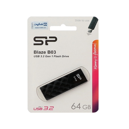 فلش مموری سیلیکون پاور مدل Blaze B03 USB 3.2 ظرفیت 64 گیگابایت