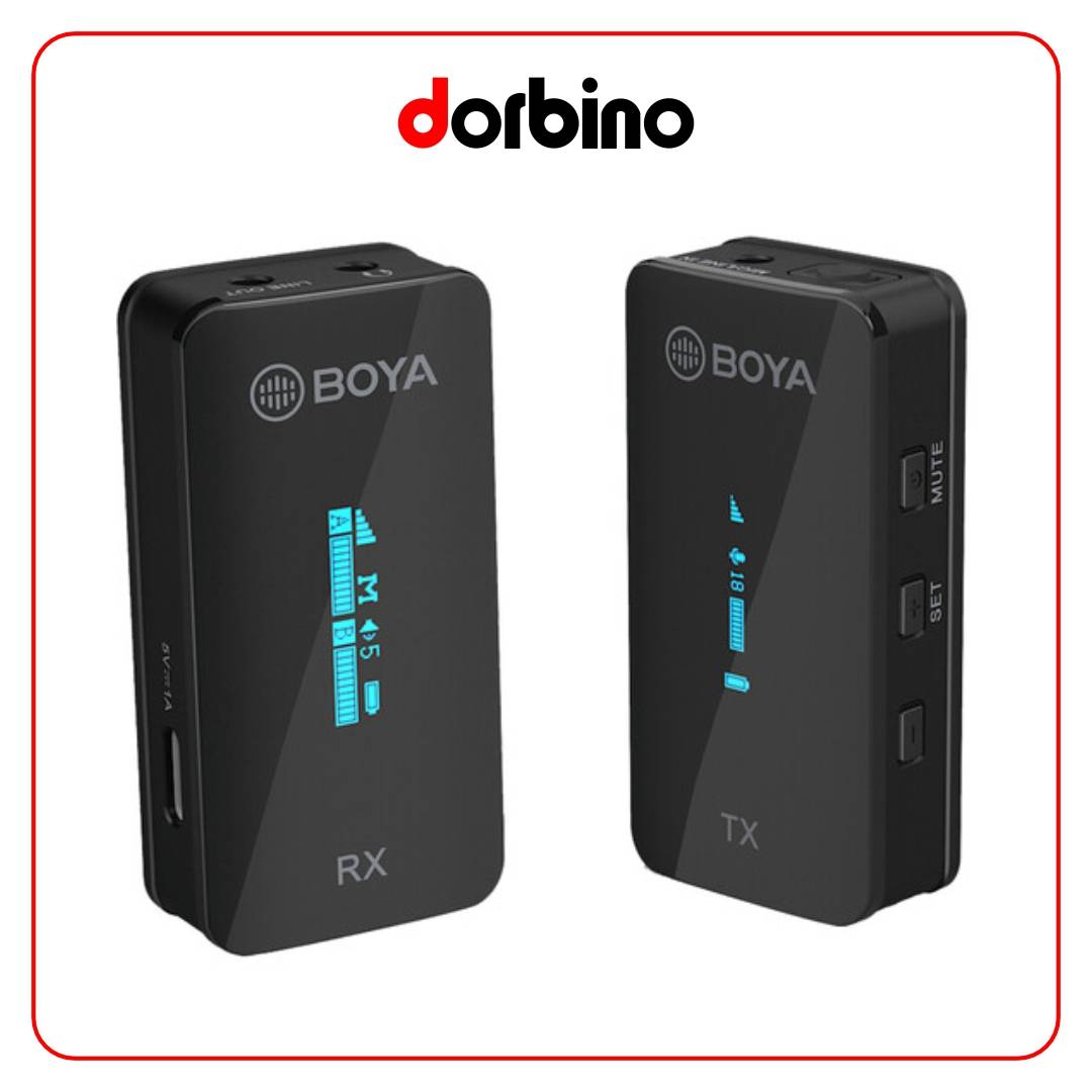 میکروفون بویا BOYA BY-XM6-S1 Digital Camera-Mount True-Wireless 1-Person Microphone System (2.4 GHz) - فروشگاه دوربین دوربینو