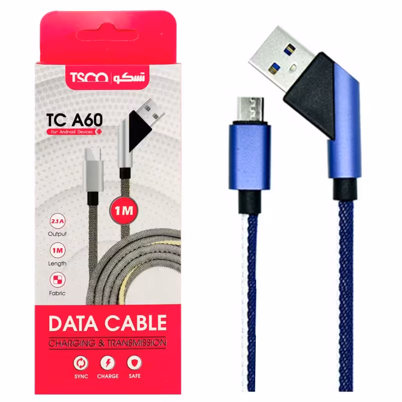 کابل میکرو یو اس بی TSCO TC A60 1m روکش دار