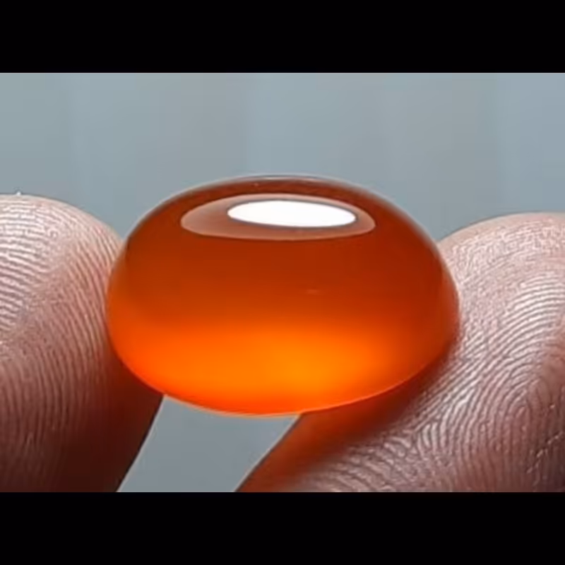 پک اقتصادی 5 عدد نگین عقیق پرتقالی  آبدار معدنی 