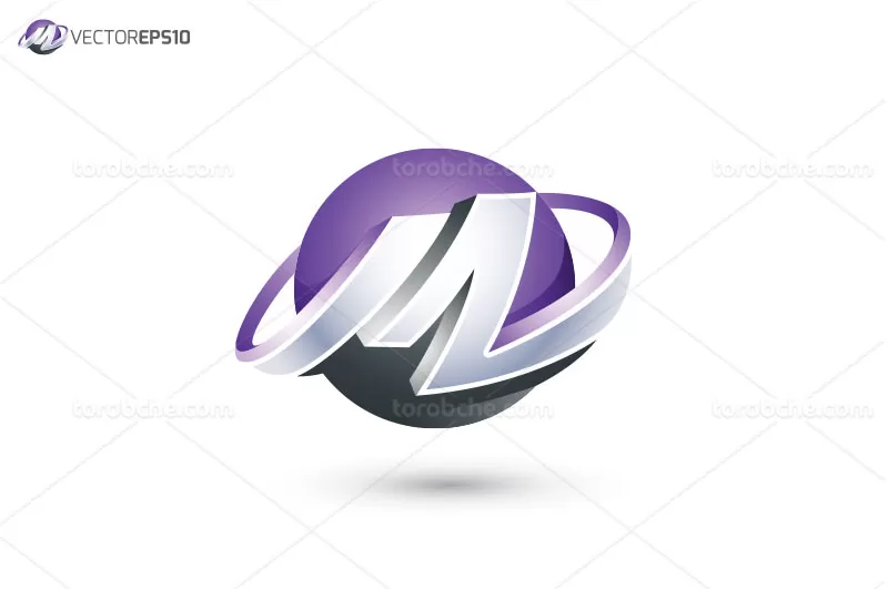 وکتور لوگوی خلاقانه حرف M | گرافیک با طعم تربچه