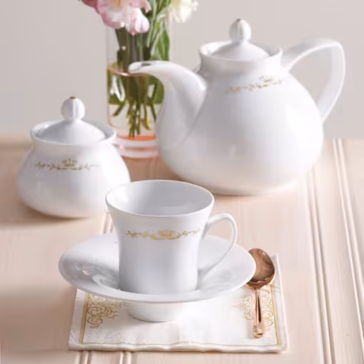 سرویس چای خوری پرنسس شهرزاد چینی زرین 18 پارچه