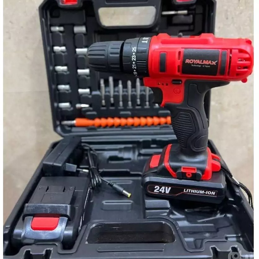 دریل شارژی چکشی 24ولت رویال مکس