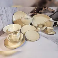 سرویس چینی 12 نفره 110 پارچه نیوبن چینی تقدیس برند ماتیلدا طرح جلگه درجه یک 