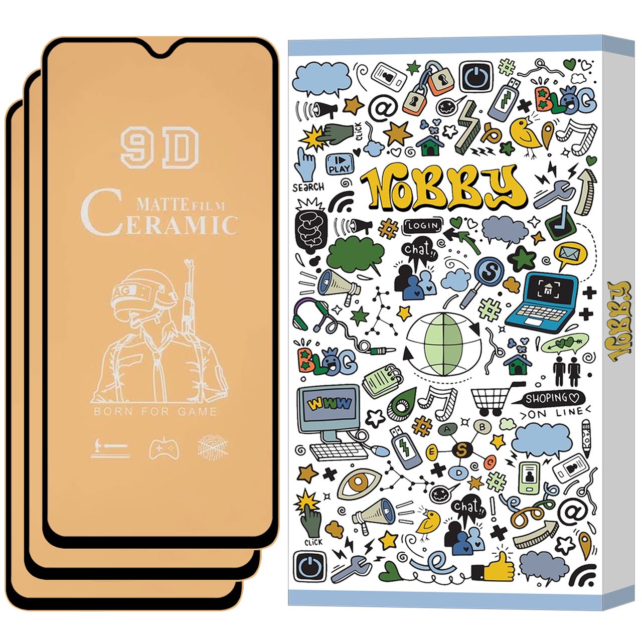 گلس سرامیکی مات مناسب برای گوشی موبایل سامسونگ Galaxy M13 پک 3 عددی