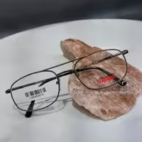 عینک فریم طبی هازن مردانه فلزی رنگ ثابت مدل دوپل عینک طبی مردانه فلزی