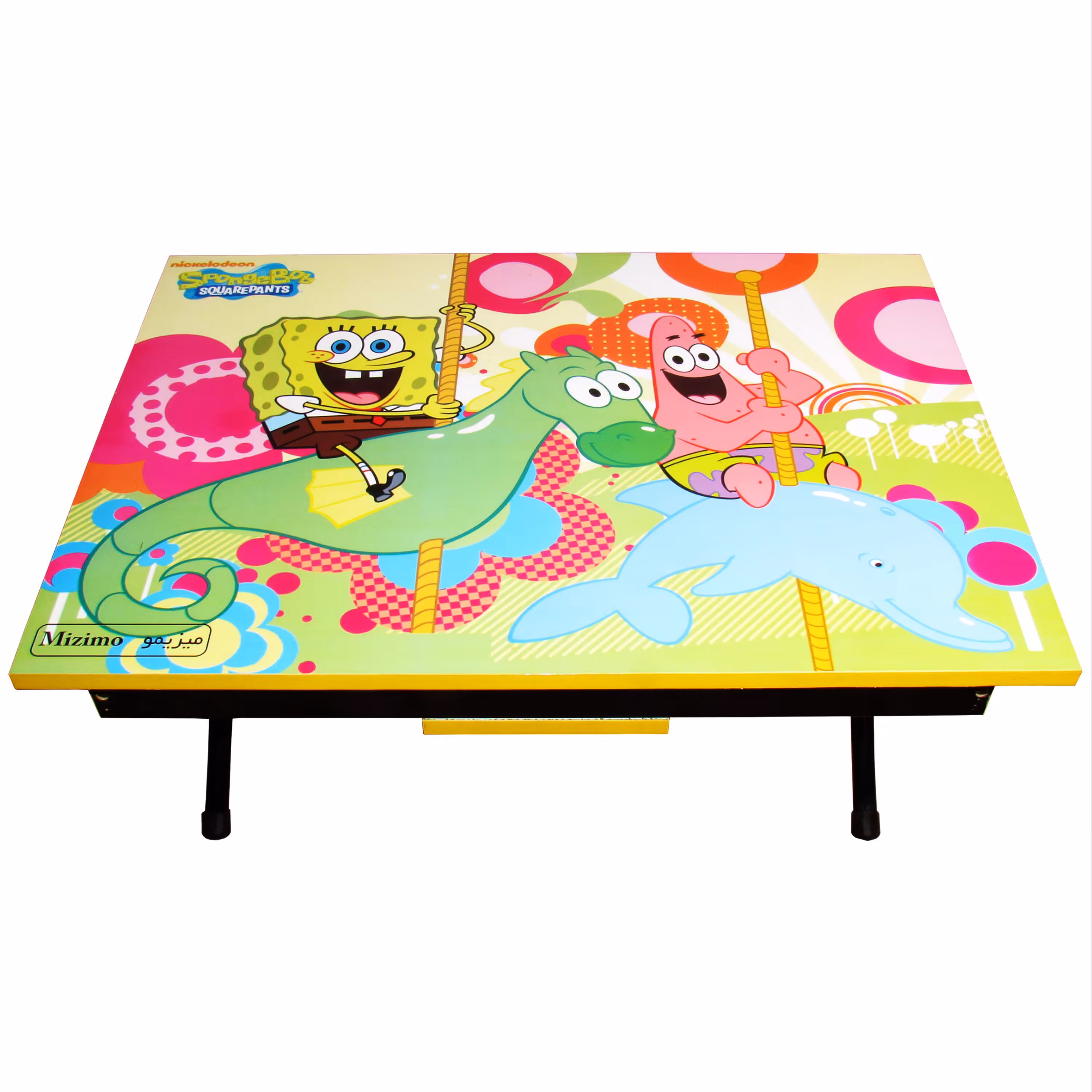 میز تحریر پایه کوتاه باکسدار میزیمو طرح باب اسفنجی  کد 3401
