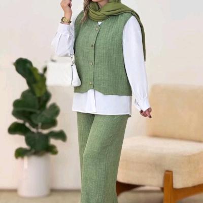 مانتو شلوار زنانه شانتون مدل سه تیکه