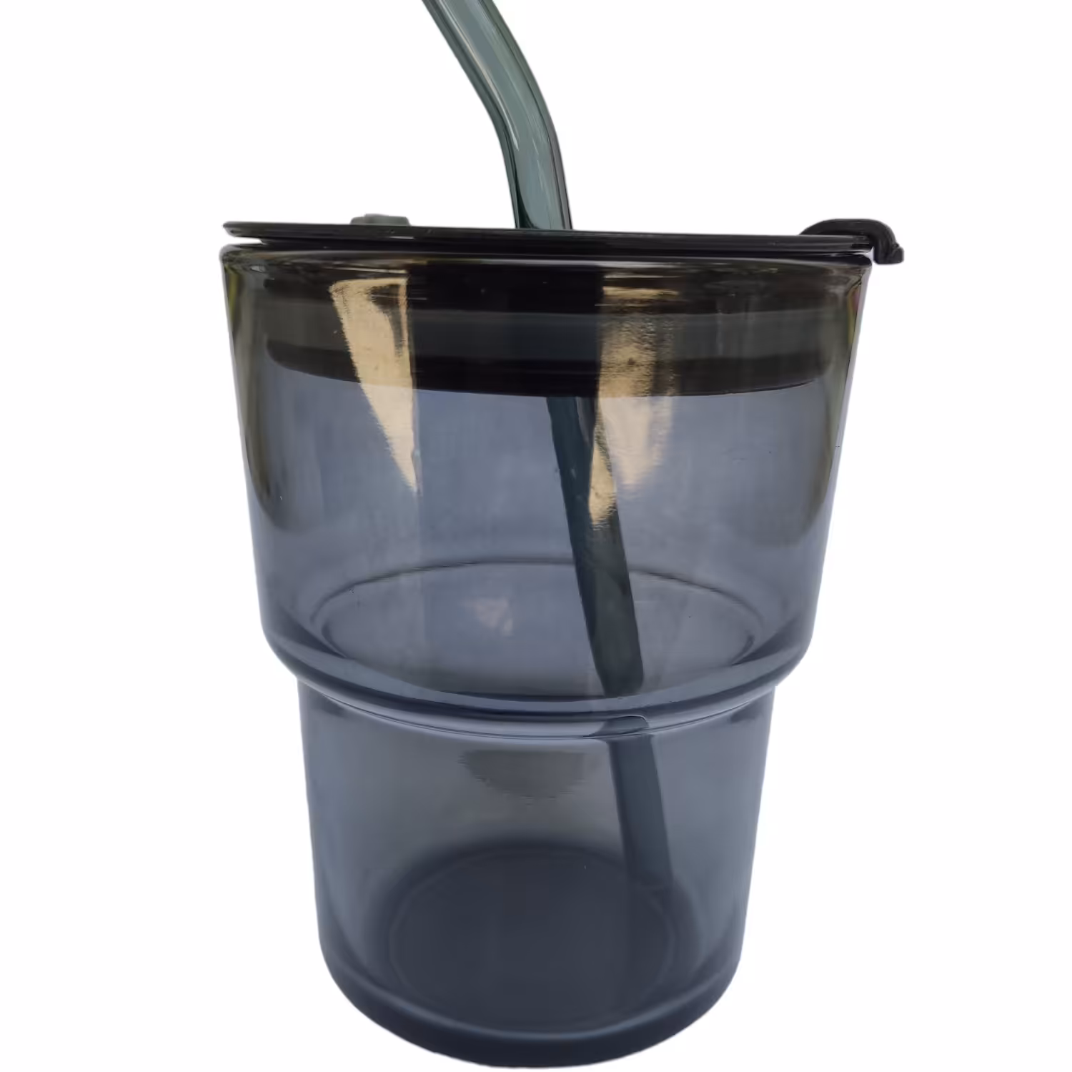 ماگ شیشه ای نی دار