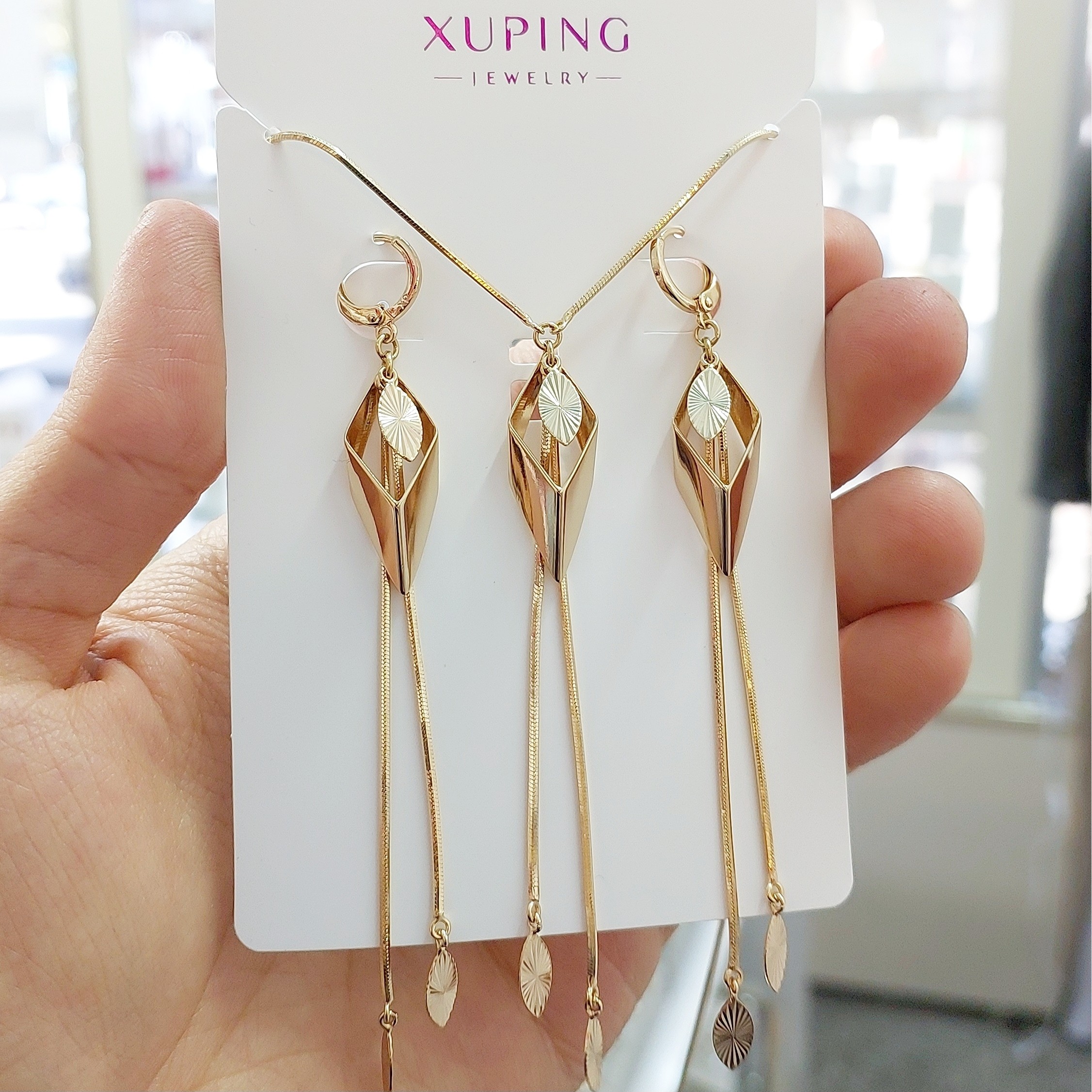 نیم ست لوزی ژوپینگ رنگ ثابت و ضدحساسیت 