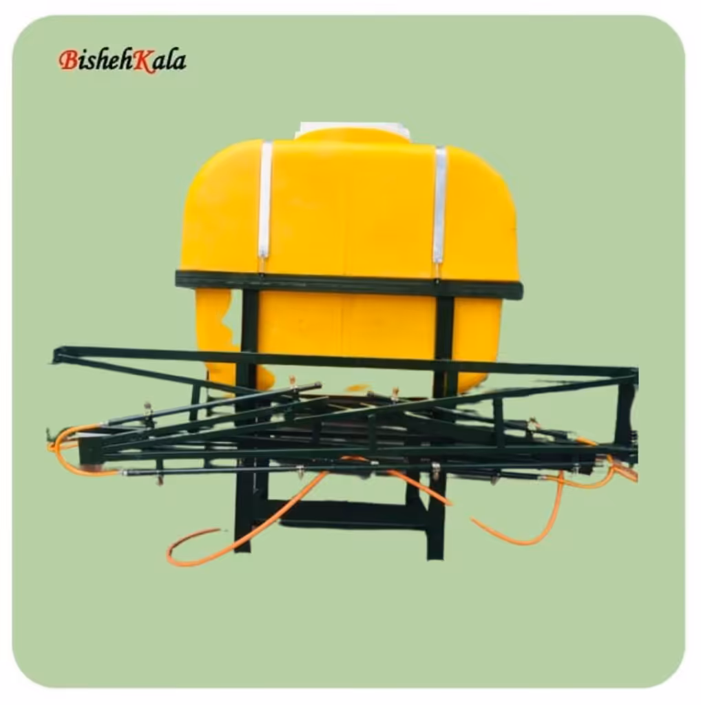 شاسی سمپاش 600 لیتری بلند با بوم کتابی 8 متری و 16 نازل پاشنده