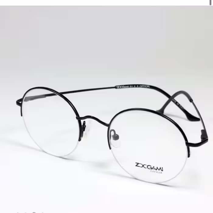 فریم عینک طبی جدید اسپرت مردانه زنانه نیمه فریم گرد فلزی 90016