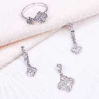 نیم ست نقره میکروعیار925 آبکاری شده،کد 16