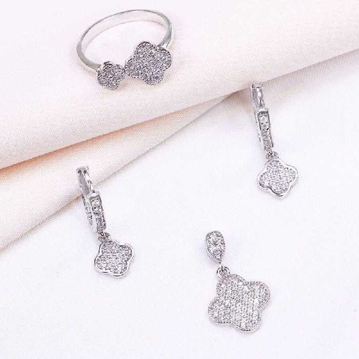 نیم ست نقره میکروعیار925 آبکاری شده،کد 16