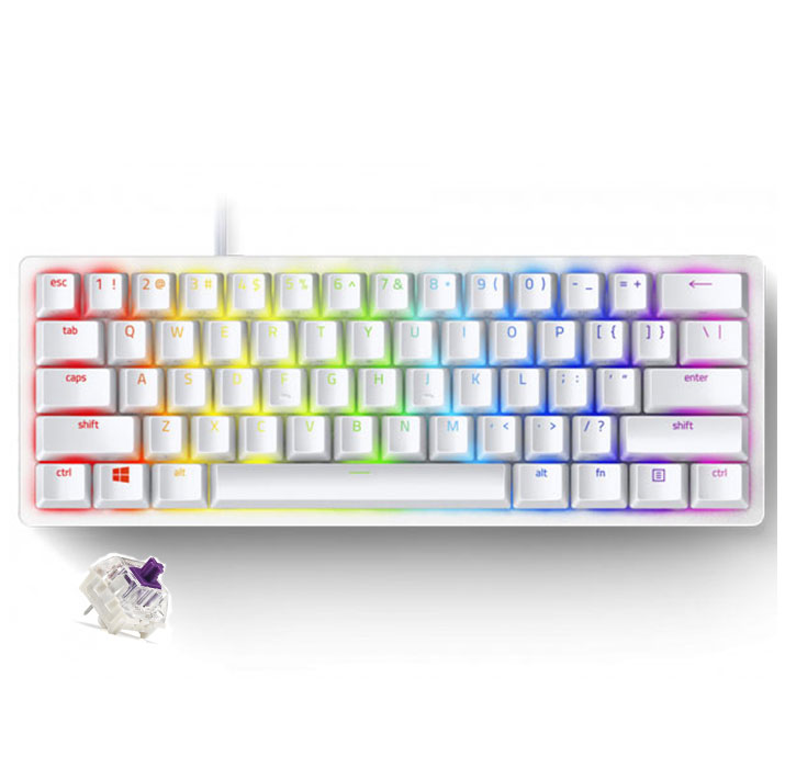 کیبورد گیمینگ ریزر مدل Huntsman Mini Mercury Purple - پردیس پازار