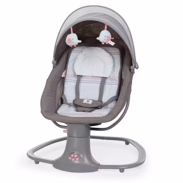 گهواره و نی نی لای لای موزیکال ماستلا رنگ صورتی