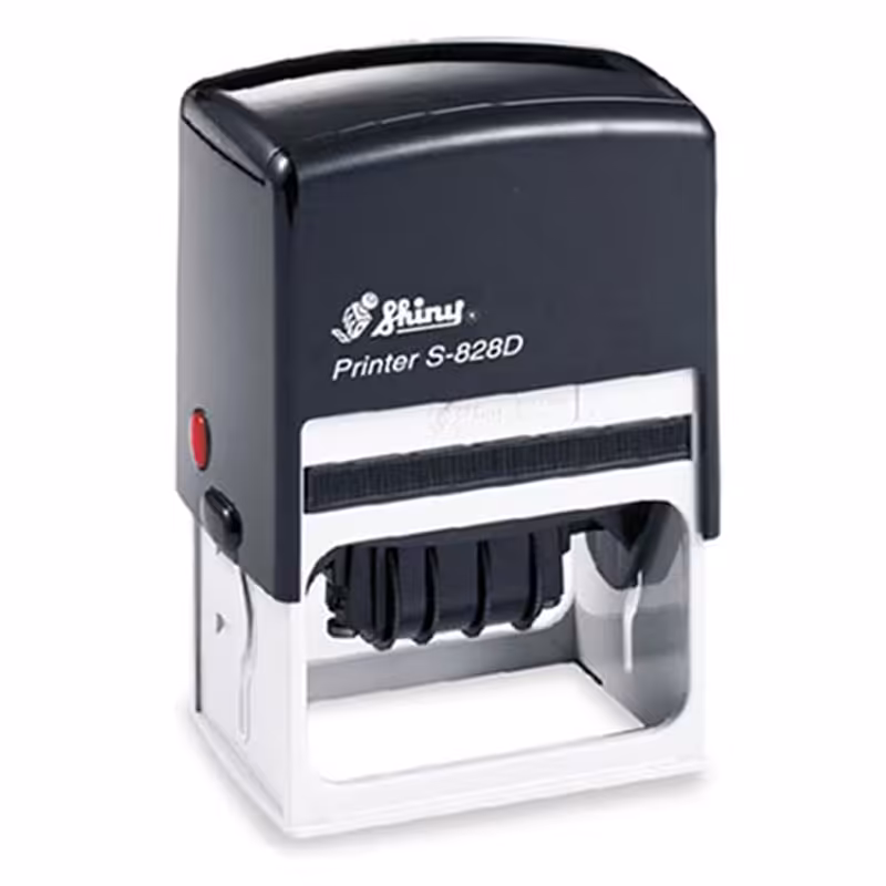 خرید دستگاه مهر شاینی تاریخ دار مدل S-828-D سایز 33 × 56