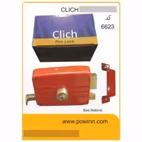 قفل حیاطی کلیچ کد 6623 کلید ساده با مقابلی - پاوین
