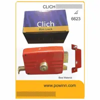 قفل حیاطی کلیچ کد 6623 کلید ساده با مقابلی - پاوین