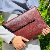 کاور چرمی پوشه چرمی کیف اداری چرم طبیعی بهترین کیفیت دست دوز