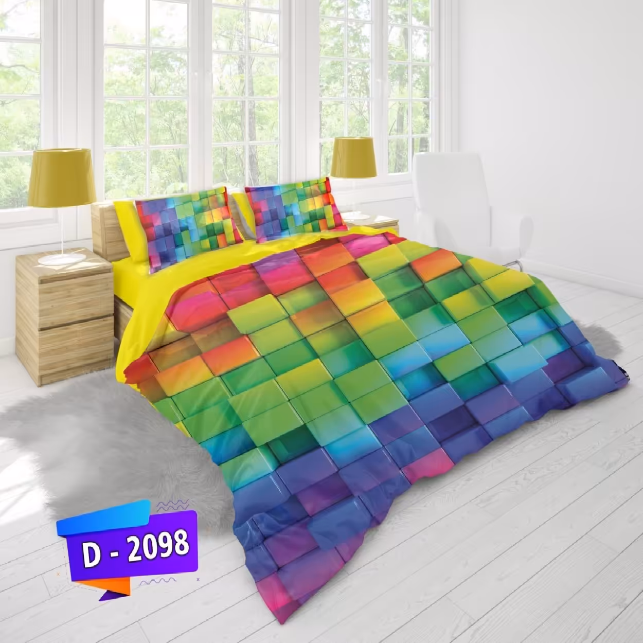 سرویس روتختی لمان کد 2098 دونفره 6 تکه